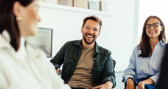 Group of interior designers having a meeting in an office